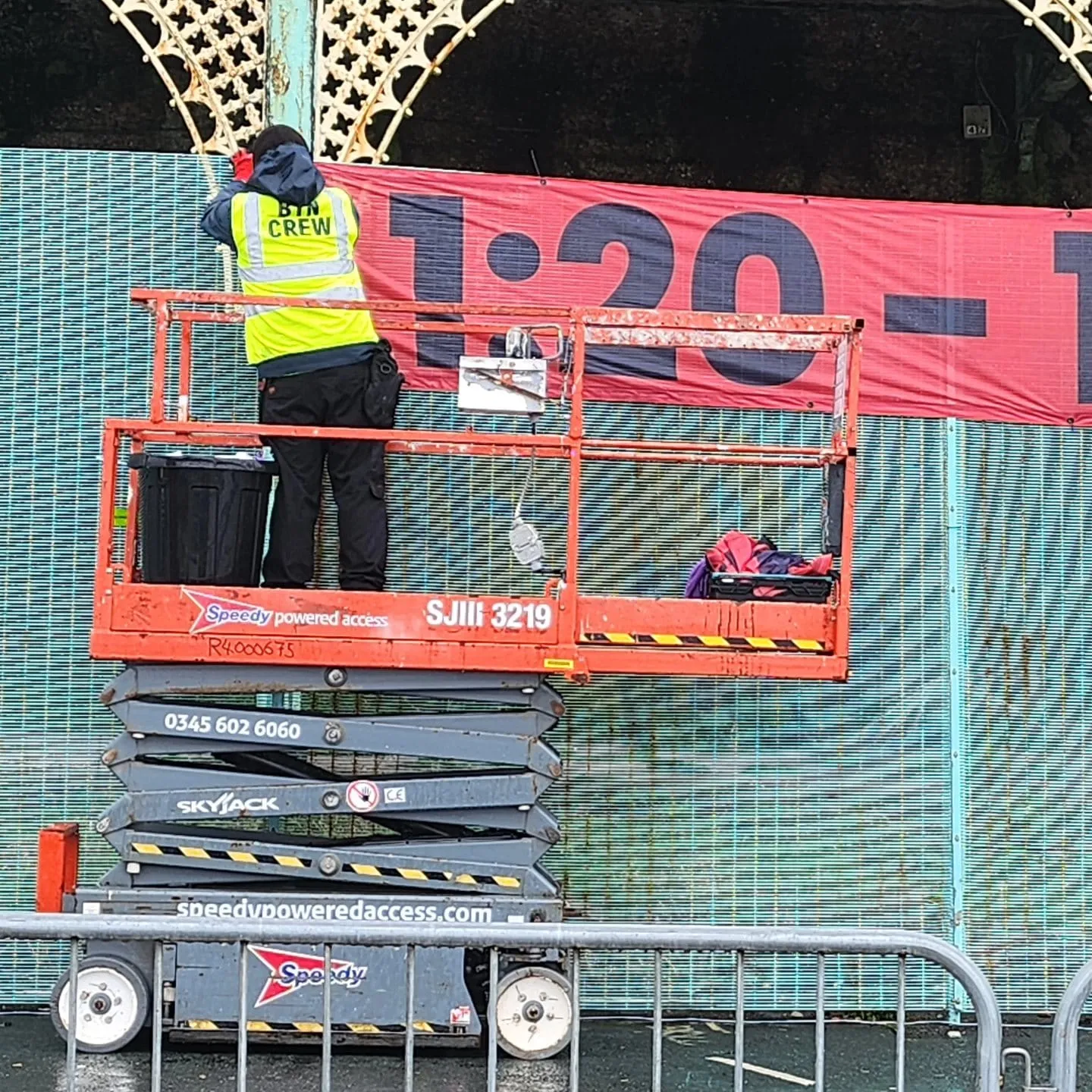 BTN Crew operator working from a scissor lift